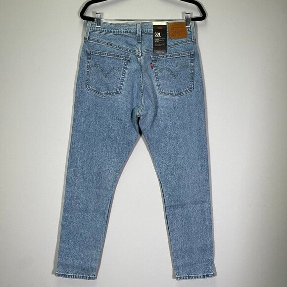 Levi's 501 Women's Size 30x28 Blue Skinny Jeans NWT - Picture 2 of 5